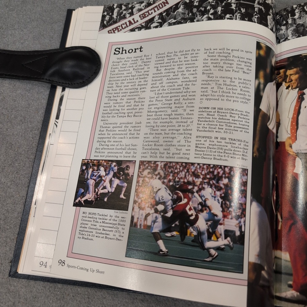 1985 University of Alabama‎ Corolla Yearbook v 93 Crimson Tide Cornelius Bennett - Picture 3 of 3